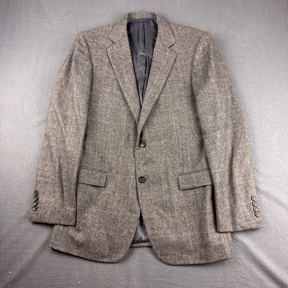 Brooks Brothers Jacket Men's 40 Gray Fitzgerald E.Thomas Wool Blazer Cashmere